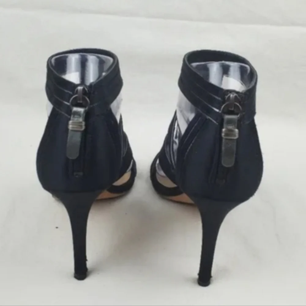 Via Spiga black cage heel sandals